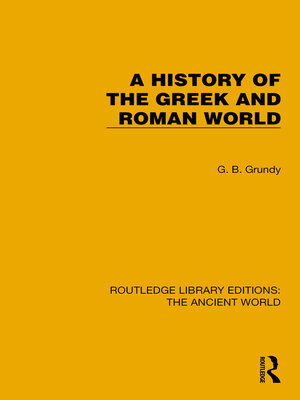 cover image of A History of the Greek and Roman World